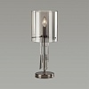 картинка ODEON LIGHT 4890/1T HALL ODL_EX23 000 черный хром/дымчатый/ металл/стекло Настольная лампа E14 1*40W