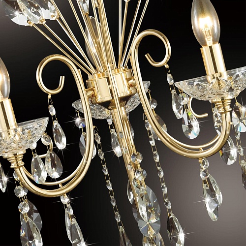 картинка ODEON LIGHT 4977/3F HALL ODL23 627 золотой/хрусталь Торшер E14 3*40W VERSIA