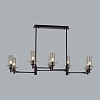 картинка LUMION 6555/8C CLASSI LN25 000 черный/дымчатый/металл/стекло Люстра потолочная E14 8*40W 220V MADONN