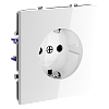 картинка Розетка встраиваемая VOLTUM S70 с заземлением 16А, (белый глянцевый)
