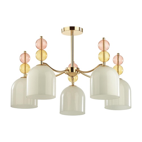 картинка LUMION 4589/5C MODERNI LN26 148 золотой Люстра потолочная E27 5*40W 220V GILLIAN