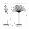 картинка ODEON LIGHT 4870/1T HALL ODL_EX22 000 золотой/чёрный/стекло Настольная лампа E14 1*40W VENTAGLIO