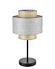 картинка LUMION 8043/1T MODERNI LN26 338 черный/серый/бежевый, металл/текстиль/ротанг Настольная лампа Е27 1*