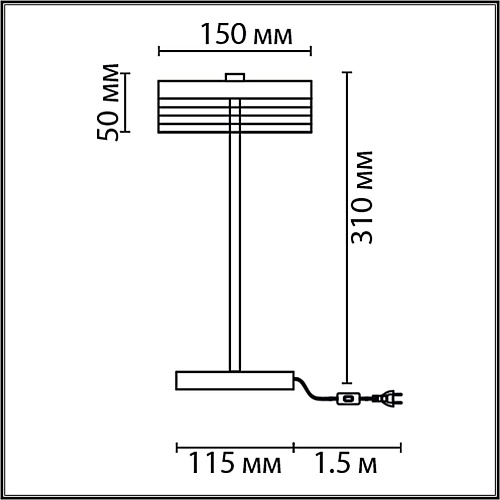 картинка LUMION 8203/1TL LEDIO LN26 531 серебро/черный/прозрачный, металл/акрил Настольная лампа LED 7W 4000К