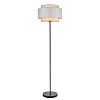 картинка LUMION 8043/1F MODERNI LN26 338 черный/серый/бежевый, металл/текстиль/ротанг Торшер Е27 1*60W 220V L