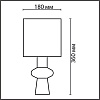картинка LUMION 8129/1T MODERNI LN26 480 серый, керамика/текстиль Настольная лампа E27 1*60W 220V SEGI