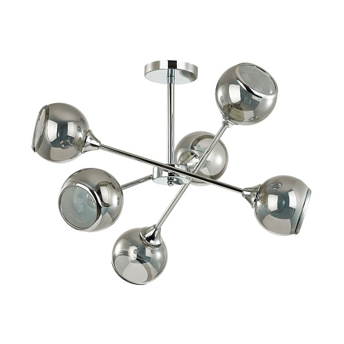 картинка LUMION 4530/6C COMFI LN21 000 хром, дымчатый Люстра потолочная E27 6*60W 220V SANDRA
