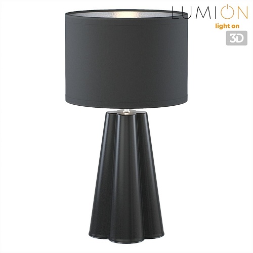 картинка LUMION 8124/1T COMFI LN26 478 черный, керамика/текстиль Настольная лампа E27 1*60W 220V HINAMI
