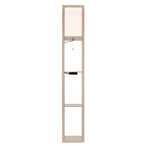 картинка LUMION 8091/1F COMFI LN26 459 дерево/белый, дерево/текстиль Торшер Е27 1*60W 220V PRACTIC