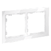 картинка Рамка стеклянная VOLTUM S70 на 2 поста, (белый, стекло)