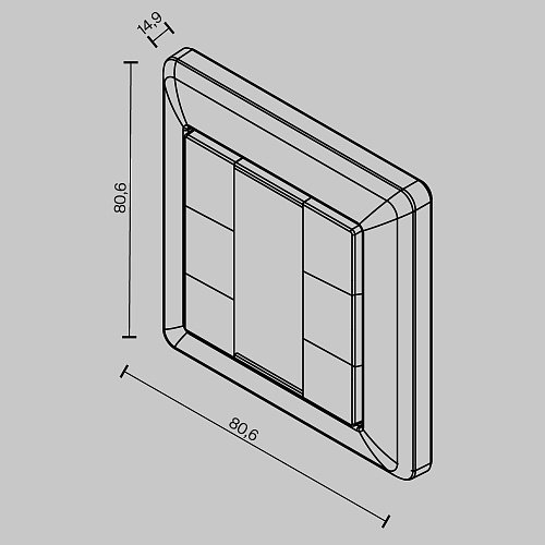 картинка Maytoni Кнопочная настенная панель 6-ти клавишная DALI