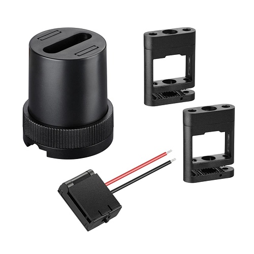 картинка NOVOTECH 135260 SHINO NT24 106 черный Комплект для текстильного шинопровода: накладная чаша-1шт; кре