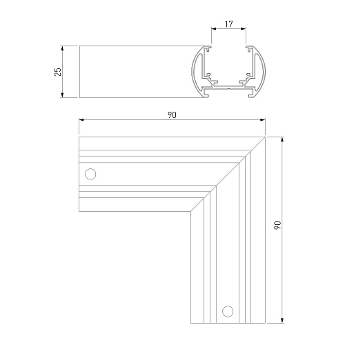 картинка Elektrostandard Slim Magnetic Коннектор угловой для шинопровода Round накладной 85135/00 85135/00