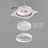 картинка Denkirs  Точечный встраиваемый светильник FLAT DK2091-WH