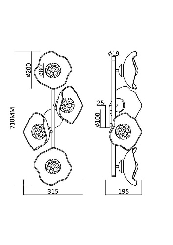 картинка Maytoni Настенный светильник (бра) Чудо / Miracle G9х4