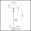 картинка ODEON LIGHT 4896/1F MODERN ODL_EX23 109 черный матов./серый/молочный металл/керамика/ткань Торшер E2
