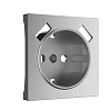 картинка WERKEL Накладка для розетки USB (cеребряный рифленый) W1179509