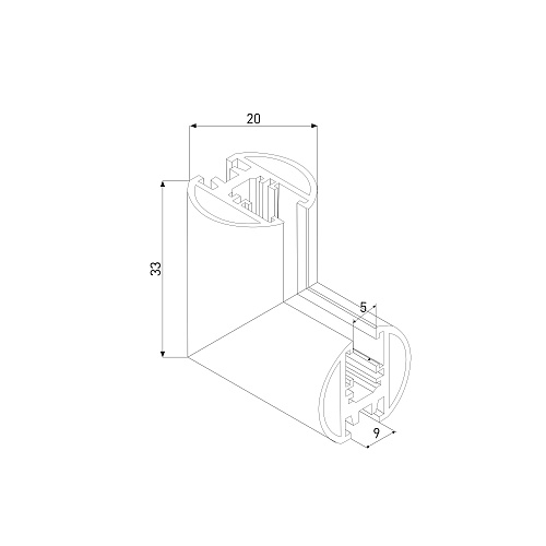 картинка Elektrostandard Mini Magnetic Коннектор угловой внутренний для накладного шинопровода Round черный 8