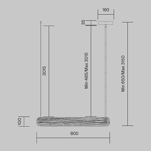 картинка Maytoni Подвесной светильник Фростум / Frostum 2700-4000К 20Вт