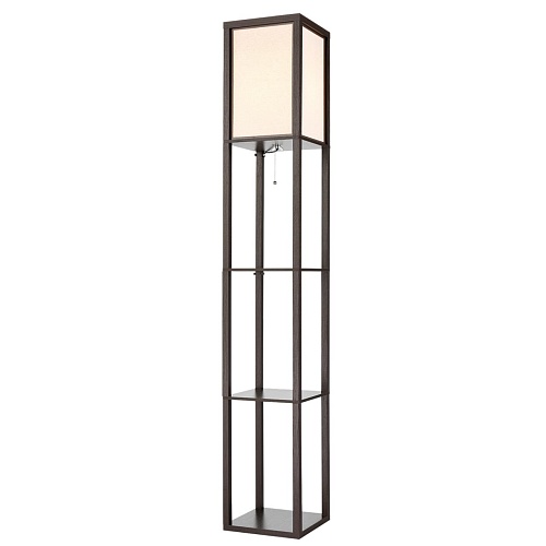 картинка LUMION 8090/1F COMFI LN26 460 кофейный/белый, дерево/текстиль Торшер Е27 1*60W 220V PRACTIC