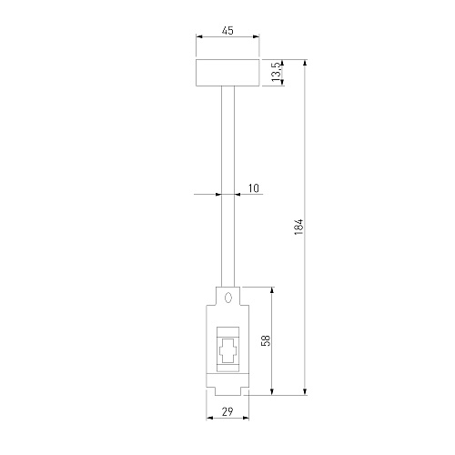 картинка Elektrostandard Esthetic Magnetic Декоративная стойка 184 мм (без питания) 85143/00