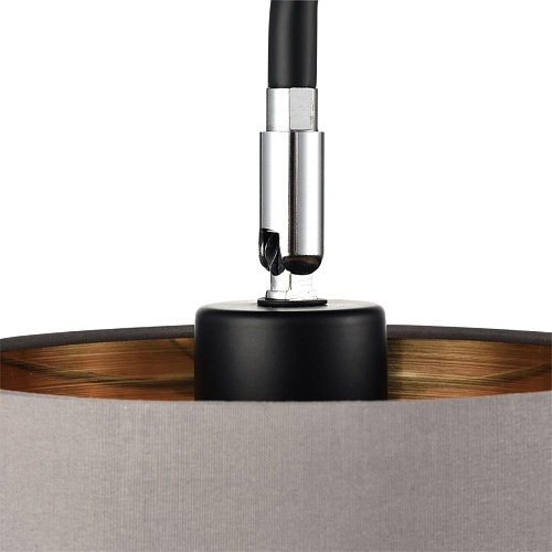 картинка LUMION 8037/1T MODERNI LN26 461 черный/серый/золотой, металл/текстиль Настольная лампа Е27 60W 220V 