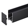 картинка NOVOTECH 135299 PORT NT25 200 черный Шинопровод накладной/подвесной в комплекте заглушки 2шт, крышка
