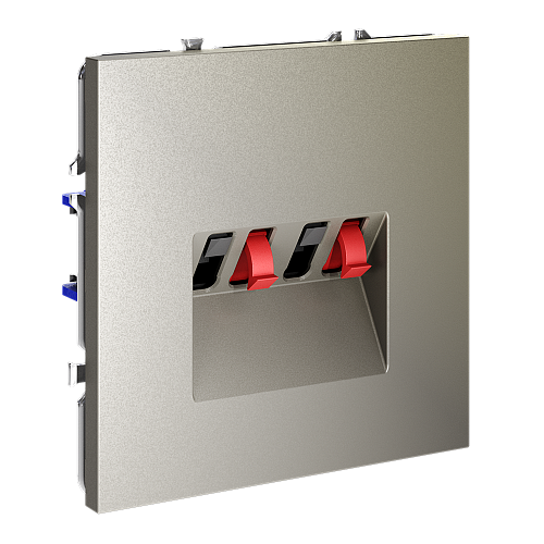 картинка Розетка акустическая встраиваемая VOLTUM S70 4-местная, (шелк)