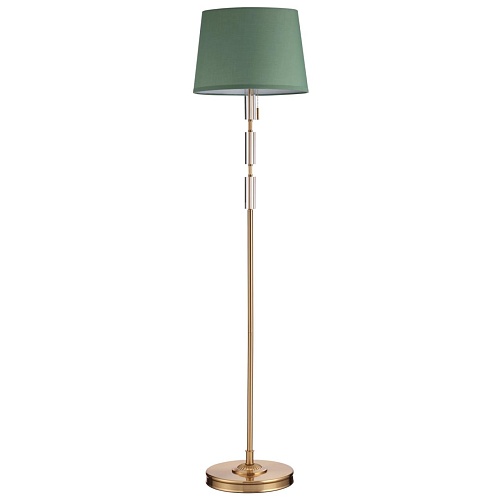 картинка ODEON LIGHT 4887/1F MODERN ODL_EX22 159 бронзовый/зеленый/абажур ткань Торшер E27 1*60W LONDON