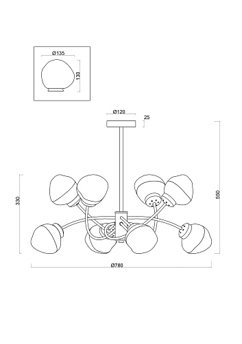 картинка Freya Люстра Волани  / Volani