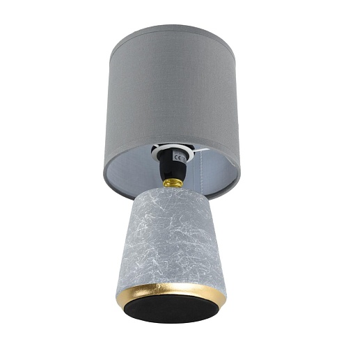 картинка LUMION 8168/1T COUNTY LN26 503 серый, керамика/текстиль Настольная лампа E14 1*40W 220V GIATA