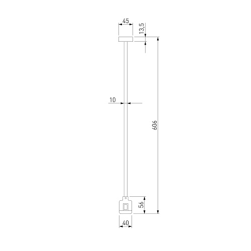 картинка Elektrostandard Esthetic Magnetic Декоративная стойка с коннектором 606 мм 85153/00
