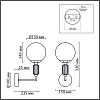 картинка LUMION 6580/1W CLASSI LN26 36 французское золото, серый/белый металл, керамика/стекло Настенный свет
