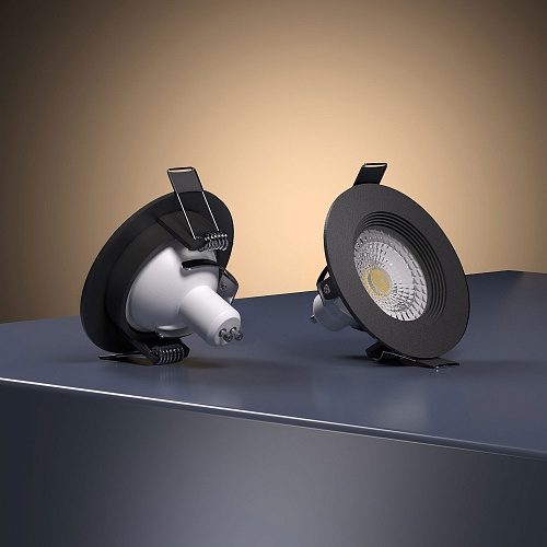 картинка Elektrostandard Светильник встраиваемый City GU10 черный 25054/01