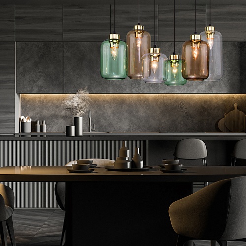 картинка TK Lighting Подвесной светильник со стеклянными плафонами 3328