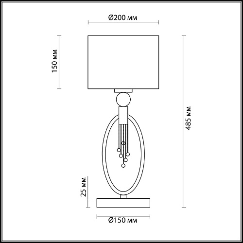 картинка LUMION 4515/1T NEOCLASSI LN26 070 хром, серый Настольная лампа E27 60W 220V SANTIAGO