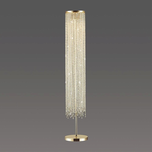 картинка ODEON LIGHT 5028/3F MODERN ODL23 619 золотой/прозрачный металл/хрусталь Торшер GU10 3*50W CHOKKA