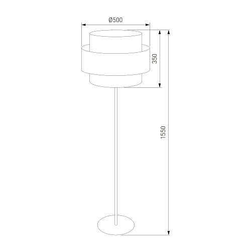 картинка TK Lighting Напольный светильник с тканевым абажуром 5405 Calisto