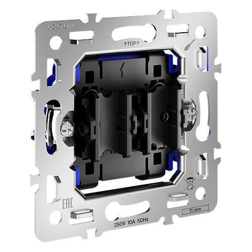 картинка Voltum Механизм выключателя с самовозвратом двухклавишного 10А, S70