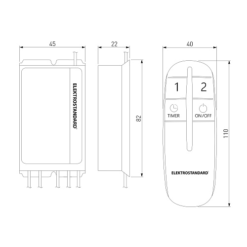картинка Elektrostandard Пульт управления с 2-канальным контроллером (радио) Y9