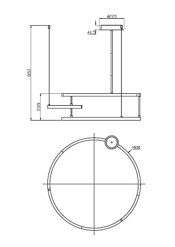 картинка Maytoni Подвесной светильник Линия / Line 3000-4000К 45Вт