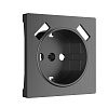 картинка WERKEL Накладка для розетки USB (графит рифленый) W1179504