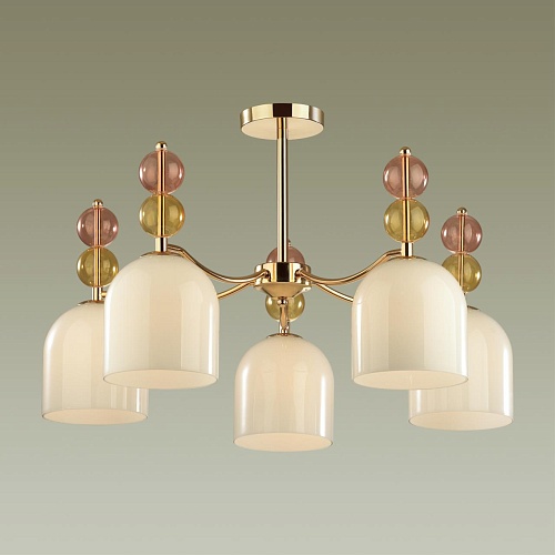 картинка LUMION 4589/5C MODERNI LN26 148 золотой Люстра потолочная E27 5*40W 220V GILLIAN