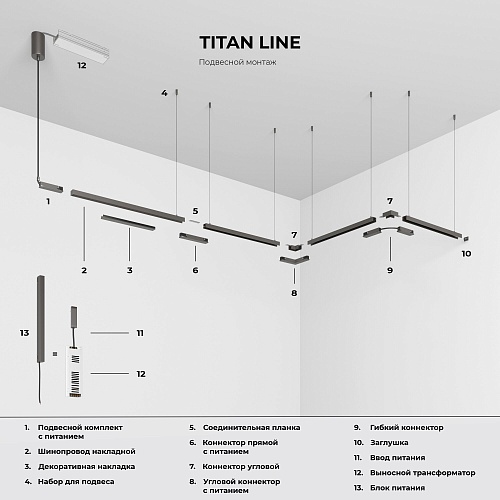 картинка Elektrostandard Titan Line Прямой коннектор титан 85008/00