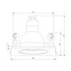 картинка Elektrostandard Светильник встраиваемый Minnie GU10 белый 25057/01
