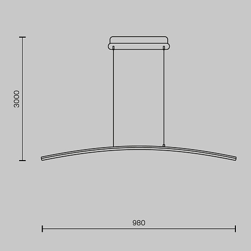 картинка Maytoni Подвесной светильник Изгиб / Curve 2600-3500К 15Вт