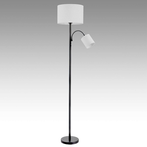 картинка LUMION 8042/2FY УЦЕНКА(НЕВОЗВРАТНЫЙ ТОВАР) MODERNI LN25 000 черный/белый, металл/текстиль Торшер Е27
