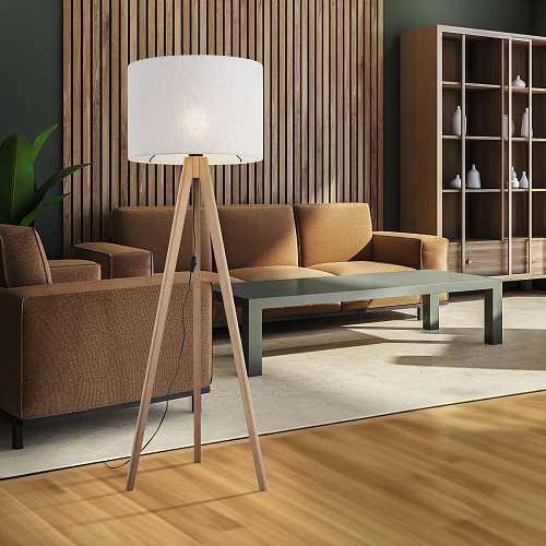 картинка TK Lighting Напольный светильник с тканевым абажуром 16007 Grand