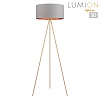 картинка LUMION 8075/1F NEOCLASSI LN26 466 золото/серый, металл/текстиль Торшер E27 1*60W 220V AVIOLA