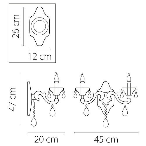 картинка Lightstar Бра Ampollo  786622